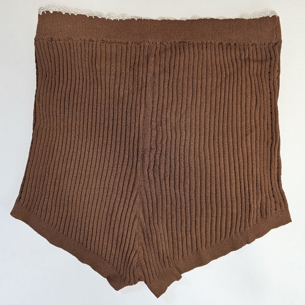 NWT ♡ SANDRO PARIS ♡ Ribbed Knit Lingerie Sleepwear Shorts SIZE 40 (MEDIUM) - Picture 13 of 16